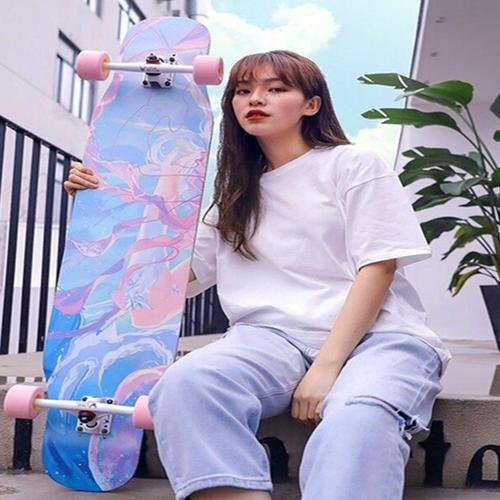 长板滑板女古风