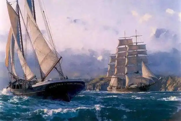 美国海洋画家david thimgan帆船系列作品