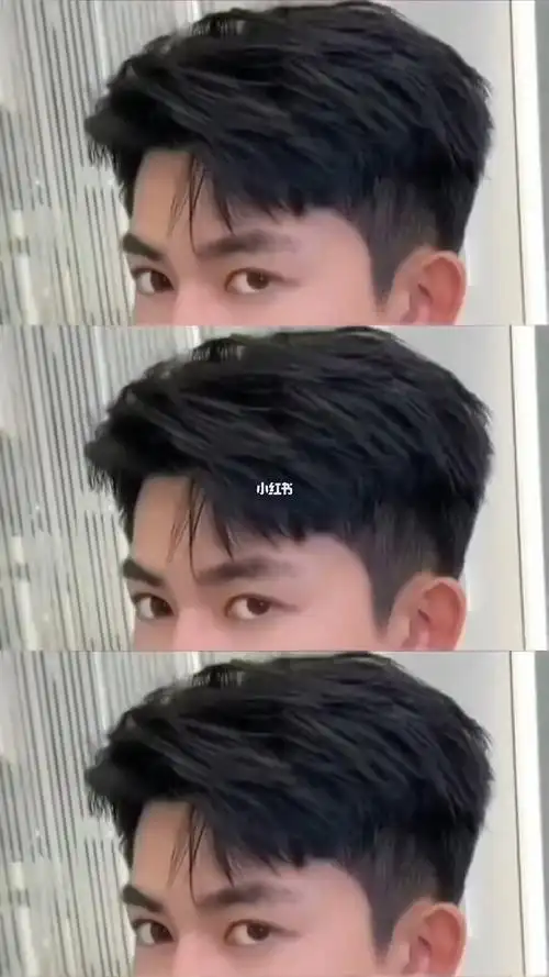 的痞帅发型 韩系三七侧分 三七分纹理烫,适合圆脸国子脸,职业男士发