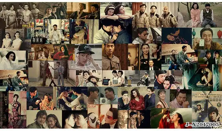 香港画报老电影海报壁纸复古怀旧影视港式茶餐厅港风背景墙纸