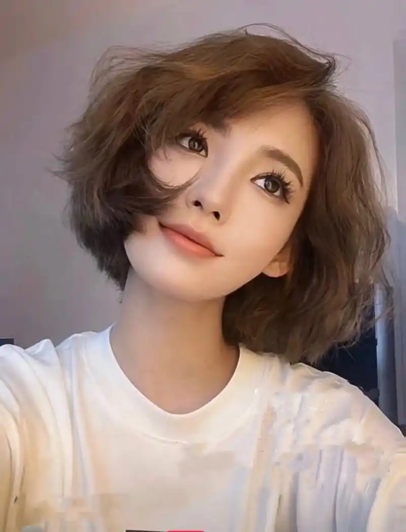 短发烫发合集 蓬松烫真的直91戳少女的0603心脏,特别与少女感