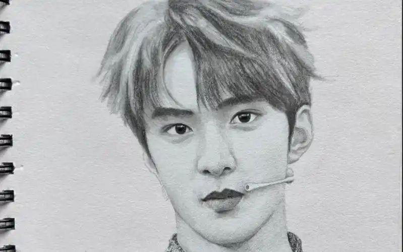 网友预约的刘耀文画到一半了 绘画过程2_哔哩哔哩_bilibili