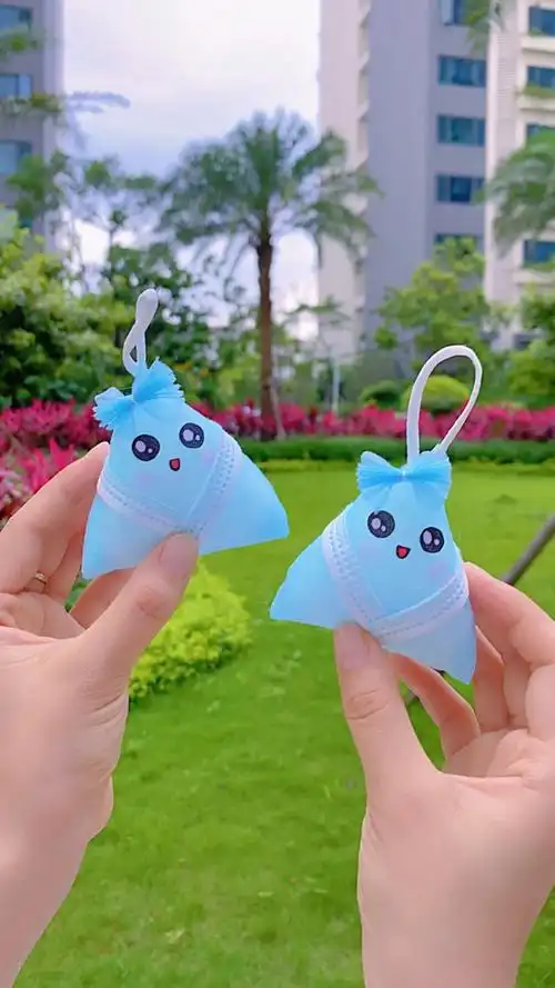 自制口罩粽子捏捏乐挂件