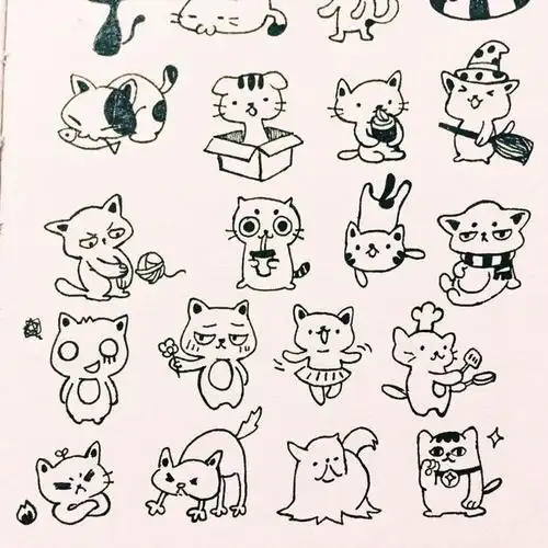 超萌简笔画教程让你画风不再low超q超萌的动物卡通简笔画一只胖胖的小