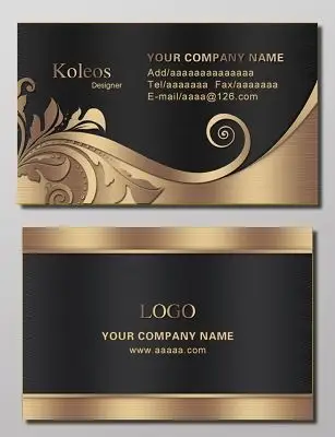 金属名片个人介绍金色黑色霸气沉稳商务个人详细信息卡券设计