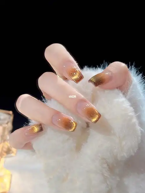 秋冬氛围感美甲78玳瑁琥珀猫眼美甲教程分享