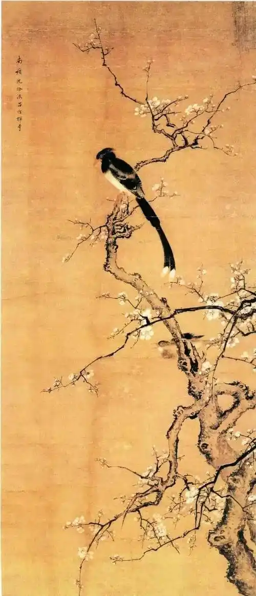 历代国画名家笔下的傲雪寒梅_梅花_画面_梅枝