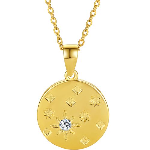 周六福s925纯银六芒星项链女双双星三流流星锁骨项坠