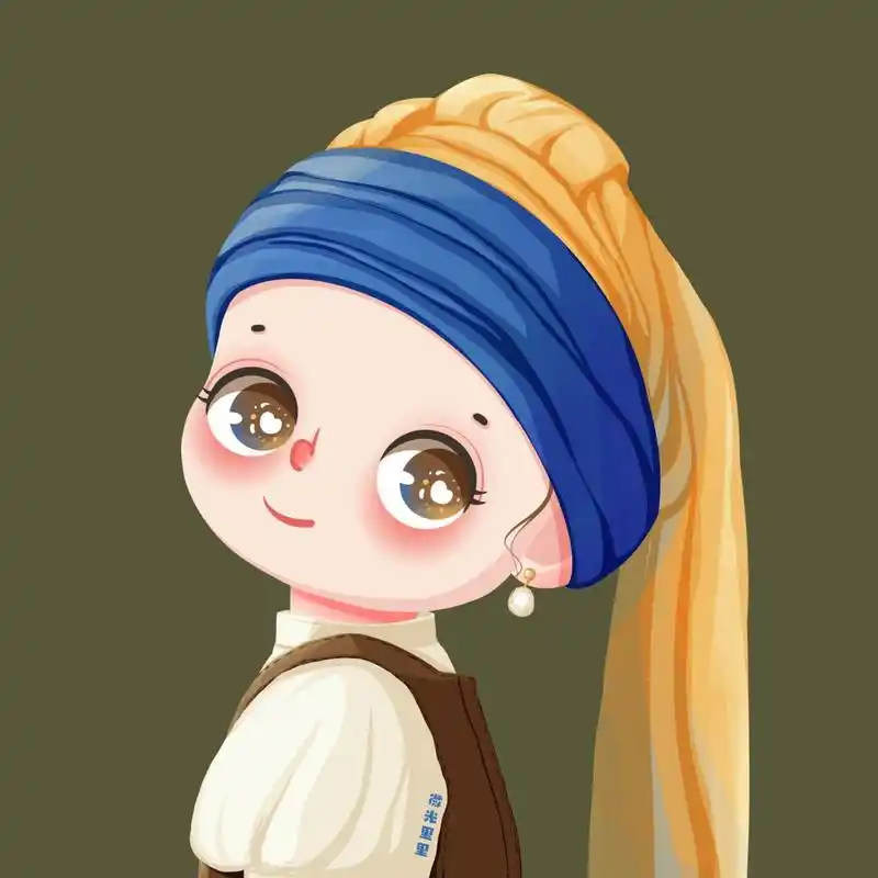 头像自取/q版名画/戴珍珠耳环的少女 一切平安