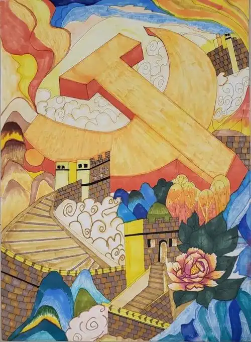 12岁美术画画图片,【喜迎二十大 · 强国有我】青少年儿童美术,书法