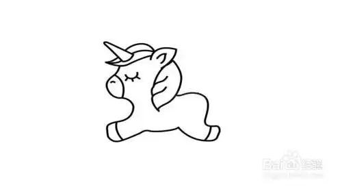 独角兽简笔画画法分解
