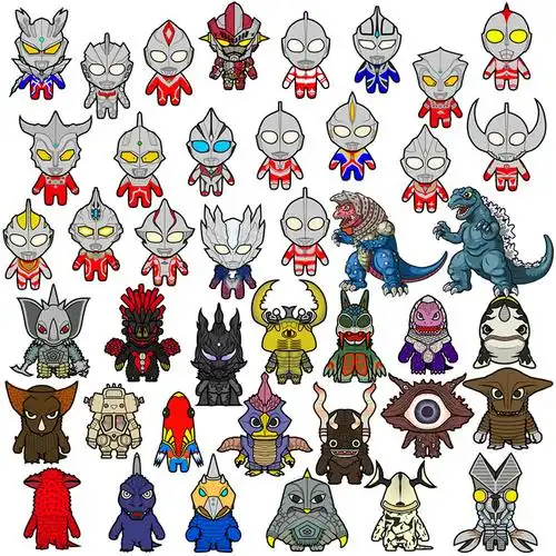 创意奥特曼赛文怪兽冰箱贴多款卡通动画男孩儿童早教磁铁外贸批发