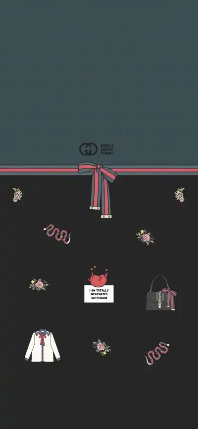 gucci 手机壁纸 大牌 蝴蝶结 iphonex