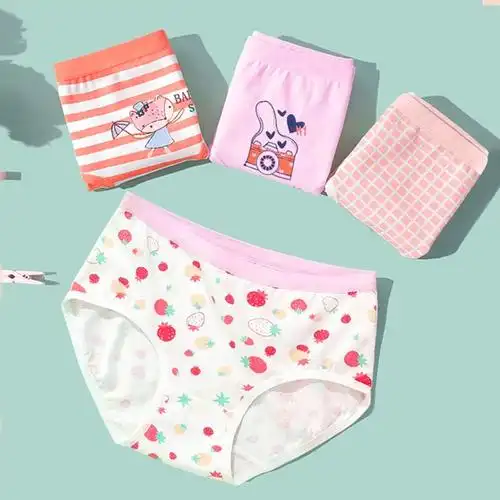 儿童内裤女童纯棉2儿童三角3小女孩短裤10中大童小童宝宝小学生不夹pp