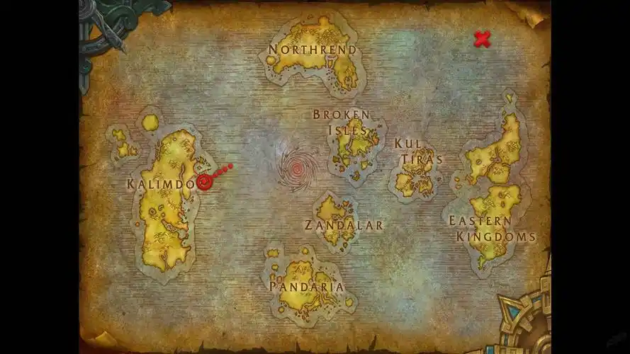 魔兽的开发者就称巨龙群岛位于东部王国的北部或东北部,远离魔兽世界