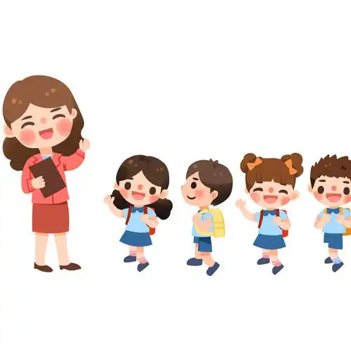 卡通老师学生上学幼儿园小学六一儿童节元素gif动态图卡通人物