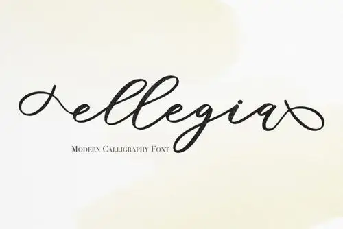 ellegia潦草手写草书英文字体下载
