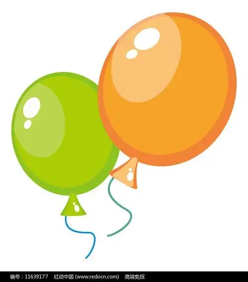 两个气球免抠元素图片_卡通手绘_编号11639177_红动中国