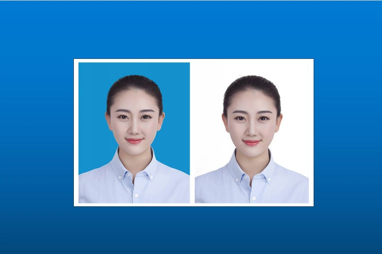 教你用手机自拍一寸证件照红白蓝背景底色任你选快速又专业