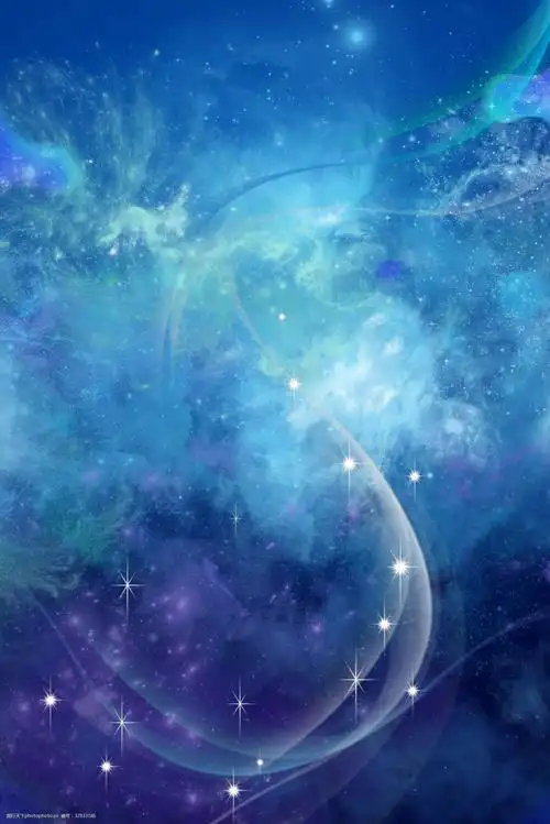 蓝绿色渐变星空宇宙简单背景星光