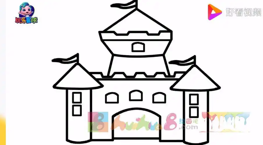 第4页城堡的装饰怎么画简笔画童话城堡建筑简笔画步骤图片大全足球简