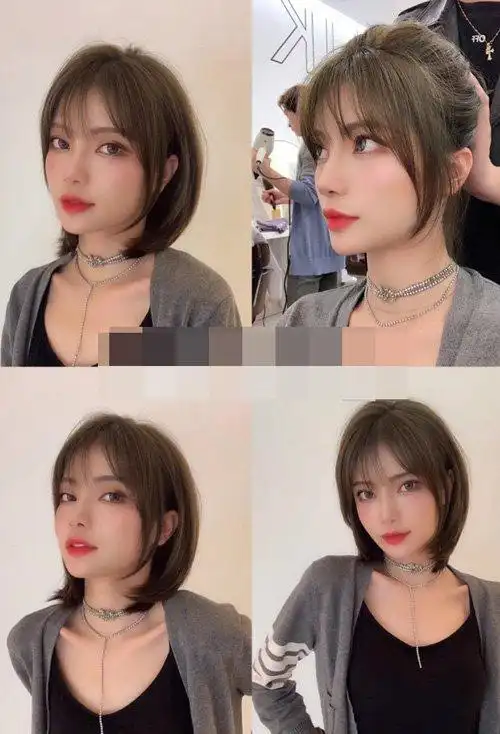 短发圆脸女适合什么刘海