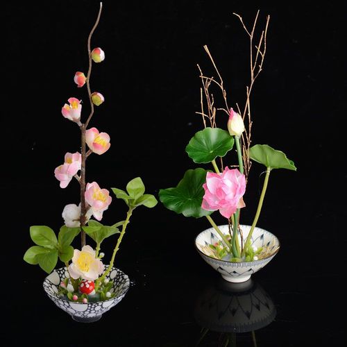 日式刺身装饰仿真荷花摆盘装饰花小摆件火锅店餐厅厨房艺术盘饰