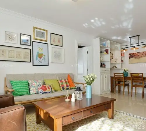 小户型客厅餐厅一体装修效果图大全2020图片