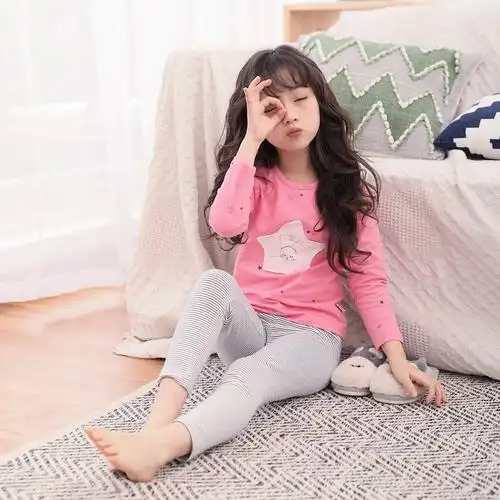 瑁恩瑁爱新款四季女童内衣套装6-12岁薄款内衣儿童家居服