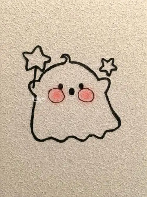 教你画超简单可爱幽灵