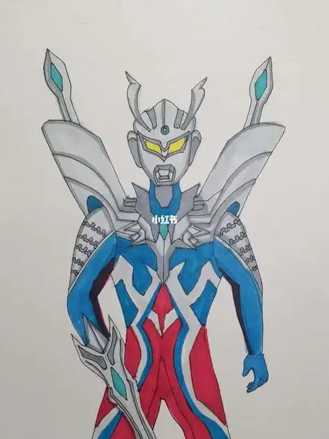 儿童简笔画奥特曼赛罗