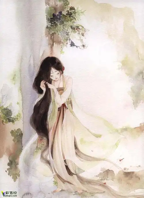 呀呀水彩人物古风