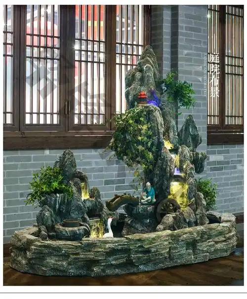 假山流水喷泉鱼池室外送货上门小院大型假山流水喷泉摆件花园庭院室外