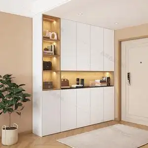 定制家用门口鞋柜玄关柜一体靠墙2022新款爆款进门入户实木酒柜