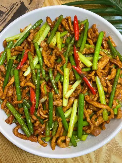 蒜苔炒肉丝60普普通通的家常菜真的下饭72