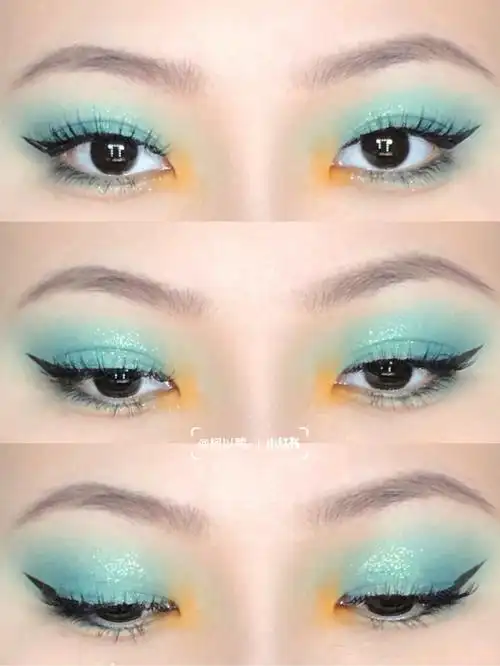 内双肿眼泡夏日薄荷氛围感眼妆