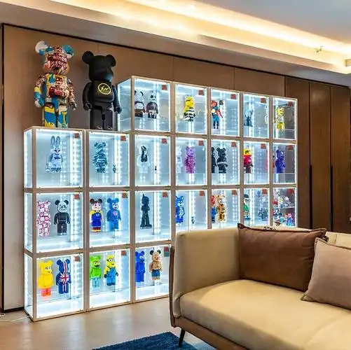 supbro亚克力展示盒盲盒收纳架泡泡玛特popmart手办娃娃展示墙