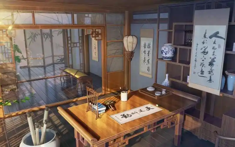 【3dmax建模】古风书房场景搭建,从拉box开始教你,如何制作室内场景