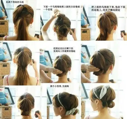 韩式盘发图解100种 盘发教学大全,总有一款你喜欢_里澜城吧_百度贴吧