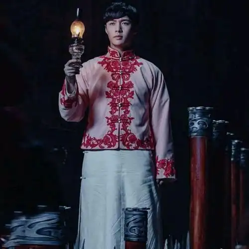 长衫白色红色民国男士长袍马褂服装影视老九门二月红张艺兴古装