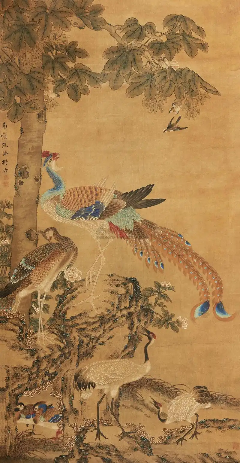 百鸟朝凤图-中国书画(二)-雅昌拍卖