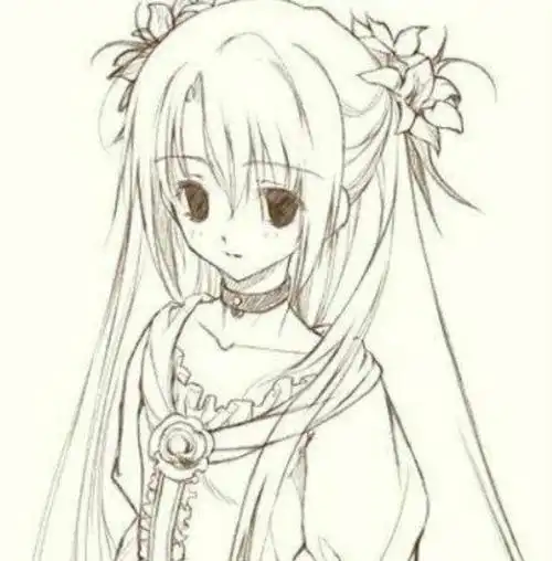 美少女简笔画 可爱女生简笔画 可爱女生头像美少女漫画手绘简笔画集