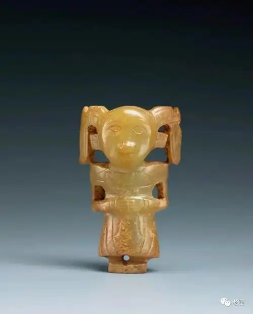 石家河玉面神人像  大英博物馆石家河文化 约公元前2000年老窑下期见