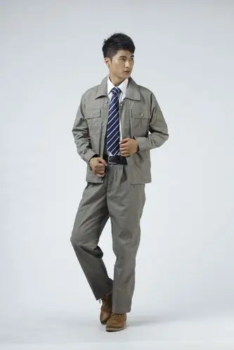新款男士长袖 工作服 套装 秋 工装厂服劳保服 工程服汽修工作服图片