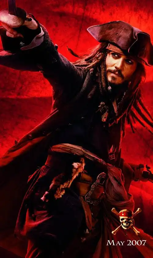 资料图片加勒比海盗3壁纸红版杰克船长