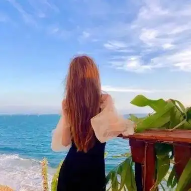 真人ins风蓝色系女生头像图片