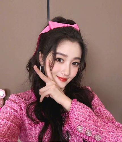 关晓彤同款玫粉色蝴蝶结发夹发饰头饰甜美飘带顶夹公主风超仙丝带