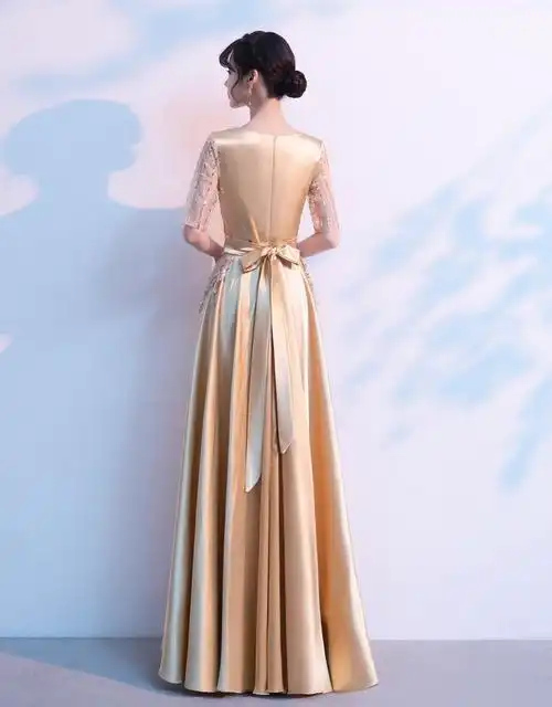 礼服高贵优雅晚礼服女2021大合唱团演出服装女成人合唱长裙连衣裙宴会