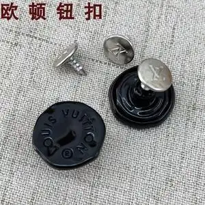 不规则黑色牛仔钉扣工字扣lv驴家牛仔外套裤子扣子针织衣服大衣扣