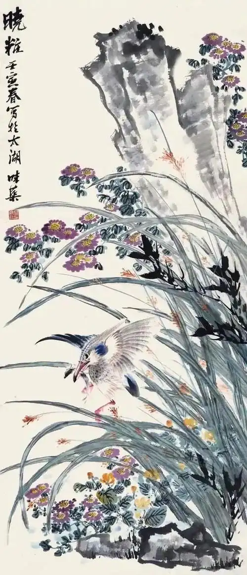 这小写意花鸟,满园春色_国画教程大全_零二七艺考